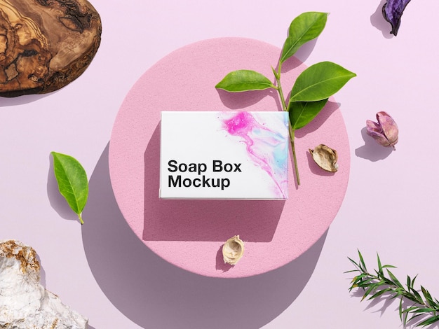 a pink box that says dry eraser on it face cream mockup