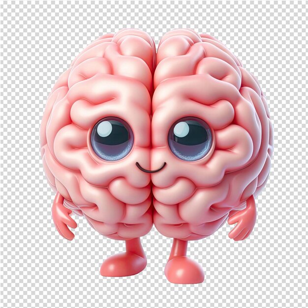 PSD a pink brain with a black nose and the words the brain on the bottom