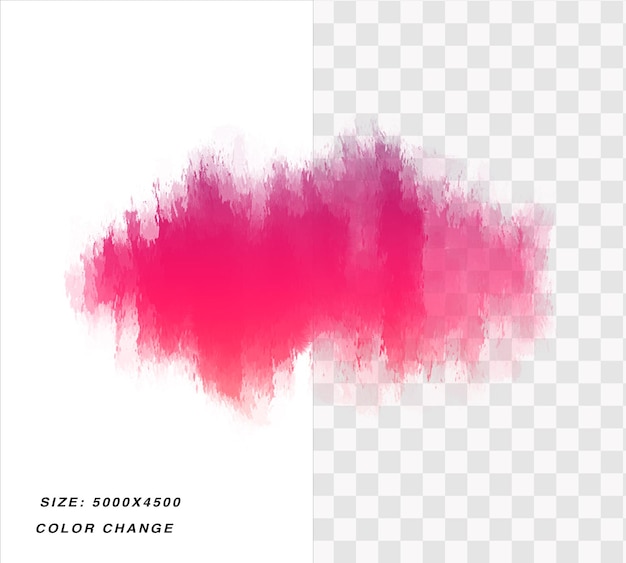 Pink brush stock on transparent background
