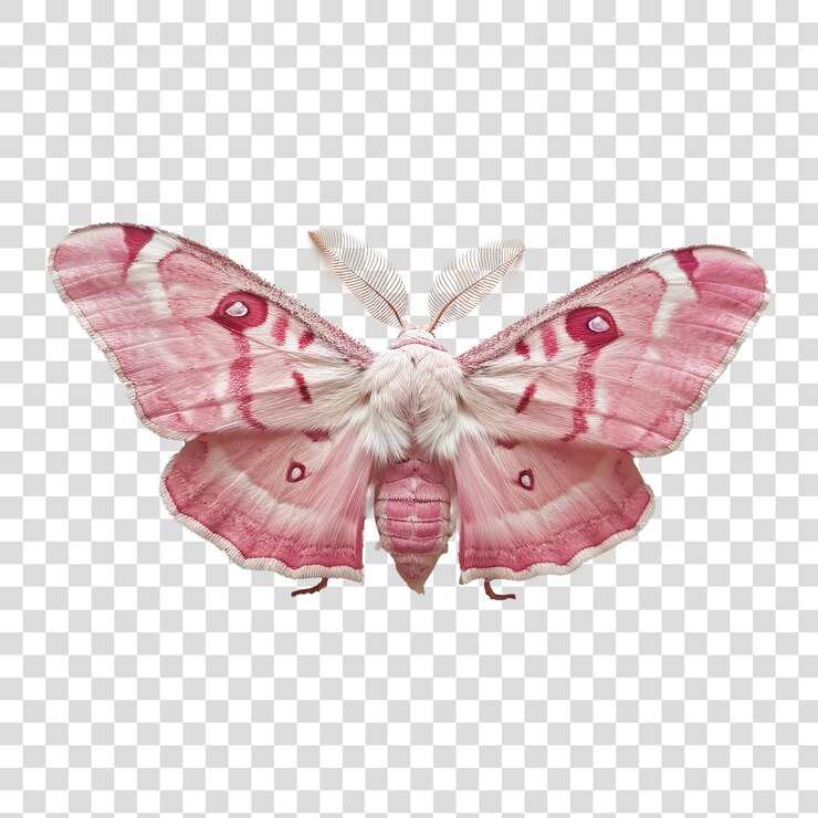 PSD pink butterfly isolated on transparent background png
