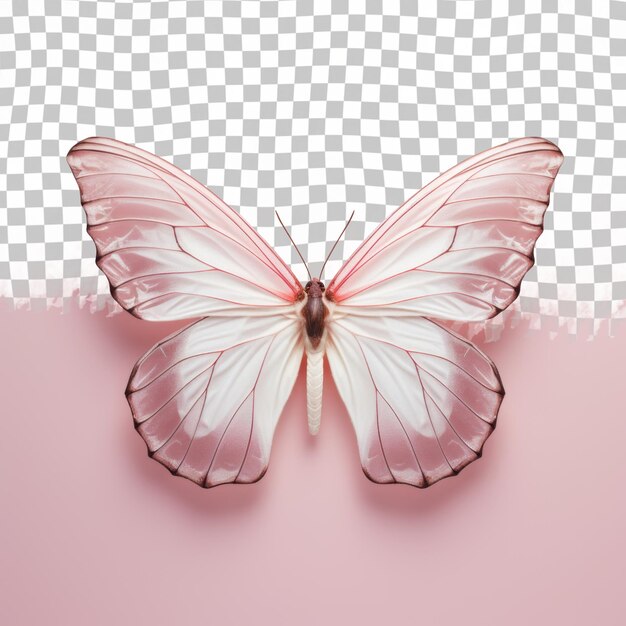 PSD a pink butterfly with white spots on its wings