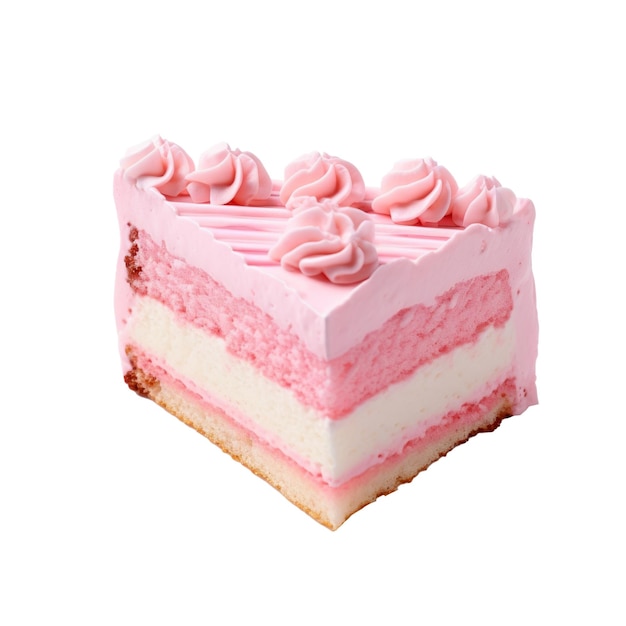 Torta rosa su sfondo trasparente