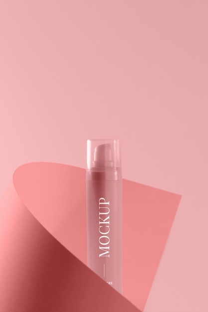 Pink care product mockup