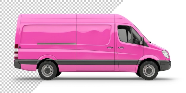 Макет розового грузового фургона