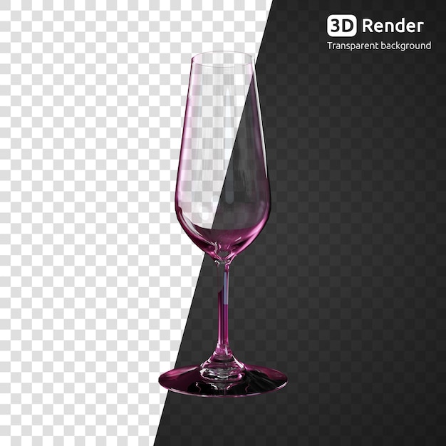 Pink champagne glass