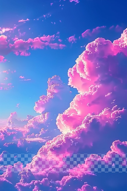 PSD a pink cloud that is in the sky