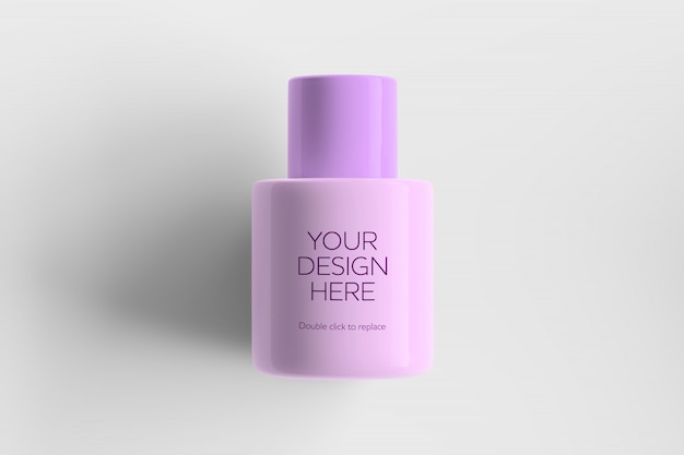 Pink cosmetic container mockup