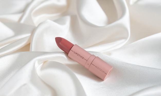 pink cosmetic lipstick mockup psd
