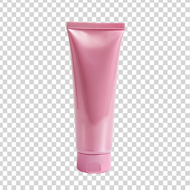 PSD Розовая косметическая трубка на прозрачном фоне