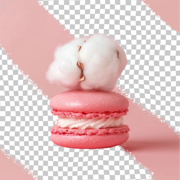 PSD a pink cupcake with a gold chain on it