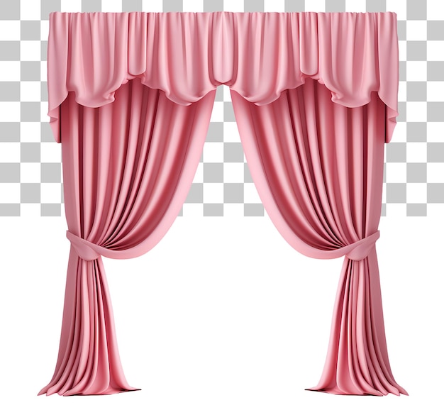 Pink curtain cutout