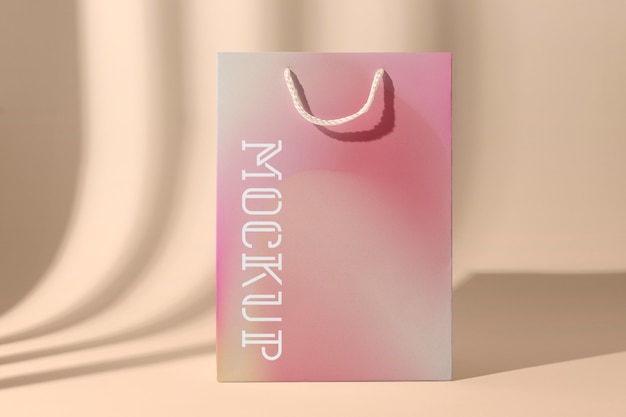 Pink cyclamen bag mockup