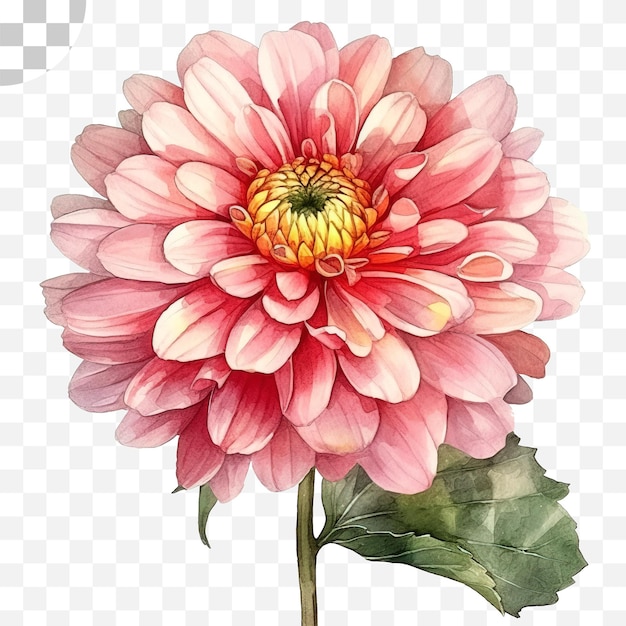 PSD the pink dahlia flower png - flower png download