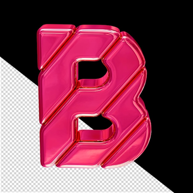 Розовая диагональная буква b
