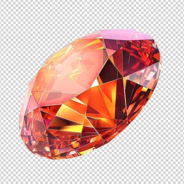 A pink diamond with a yellow diamond on it