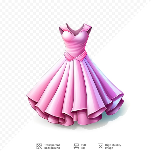 PSD un vestito rosa con un fiocco rosa sopra