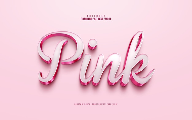 Pink editable premium psd text effect