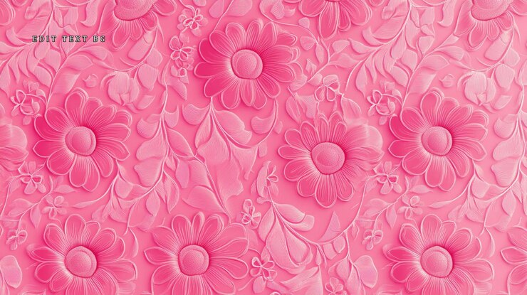 PSD pink embossed floral pattern background texture