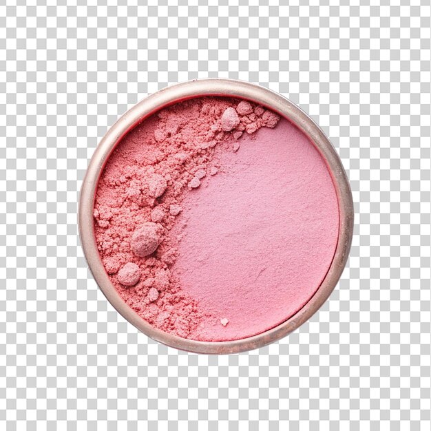 PSD pink face powder isolated on transparent background