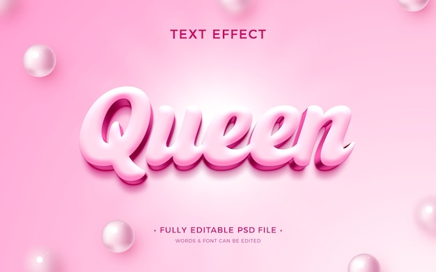 PSD pink feminine text effect