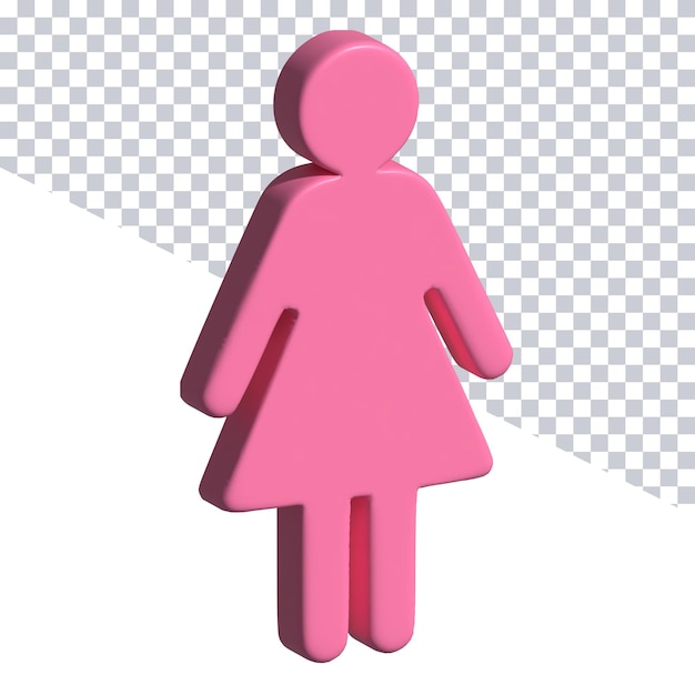 PSD a pink figure of a woman is shown in a pink shape.