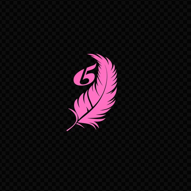 PSD pink flamingo on a black background