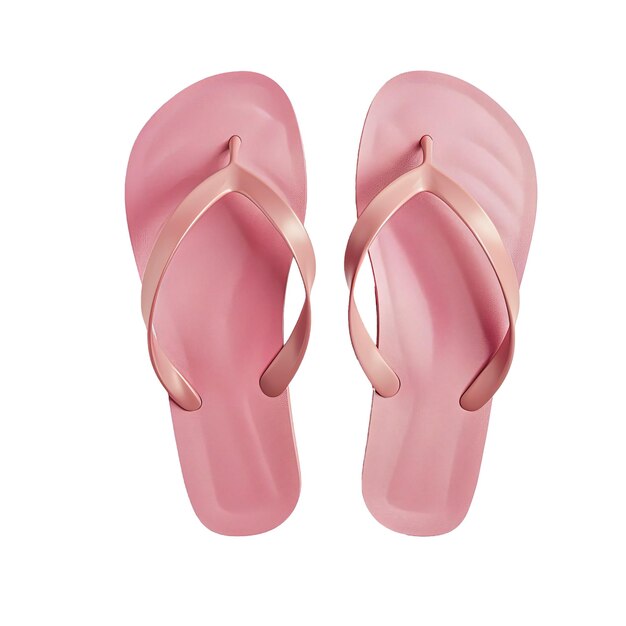 Pink flip flops top view