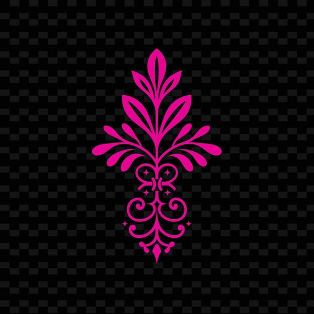 PSD pink flower on a black background