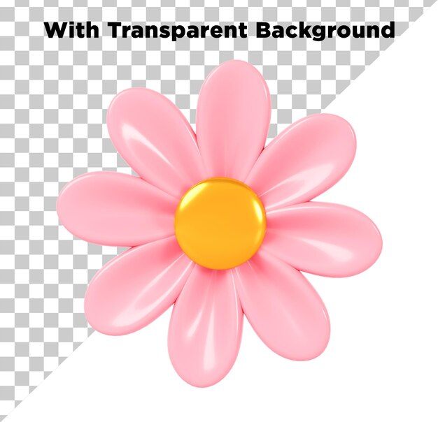 PSD pink flower daisy