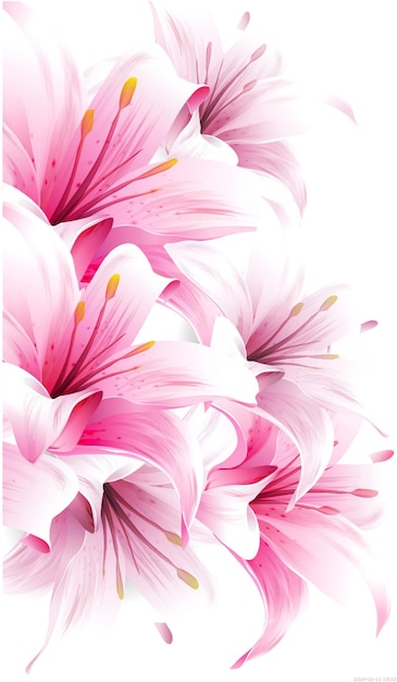 pink flowers Lilium bulbiferum Easter lily Arumlily png