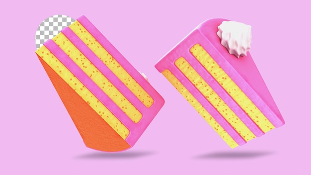 PSD pink frosted layer cake met plak voor gebak concept
