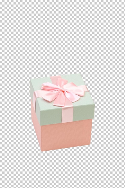 Pink gift box isolated