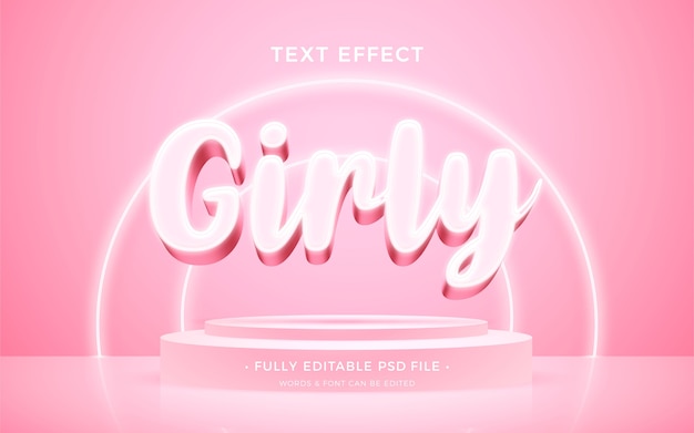 Pink girly text effect