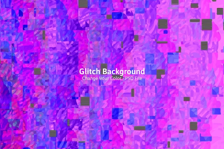 PSD pink glitch gaming overlay background color can be changed