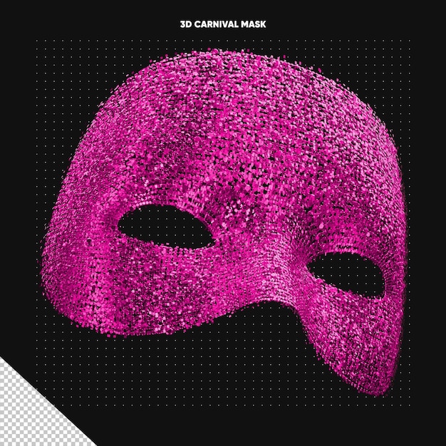 Pink glitter carnival mask