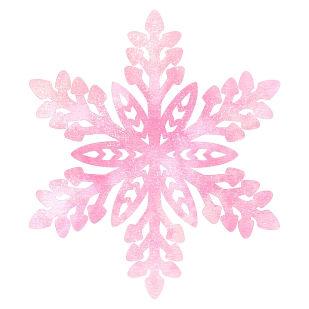 Pink Glitter Snowflake 1