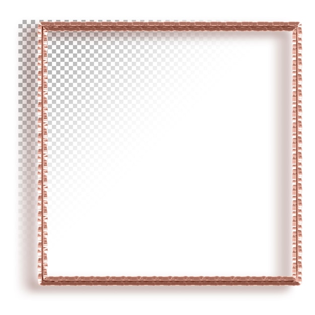 A pink gold balloon square frame