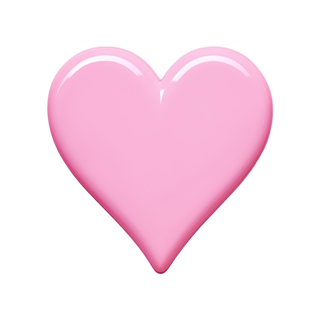 PSD pink heart on isolated background