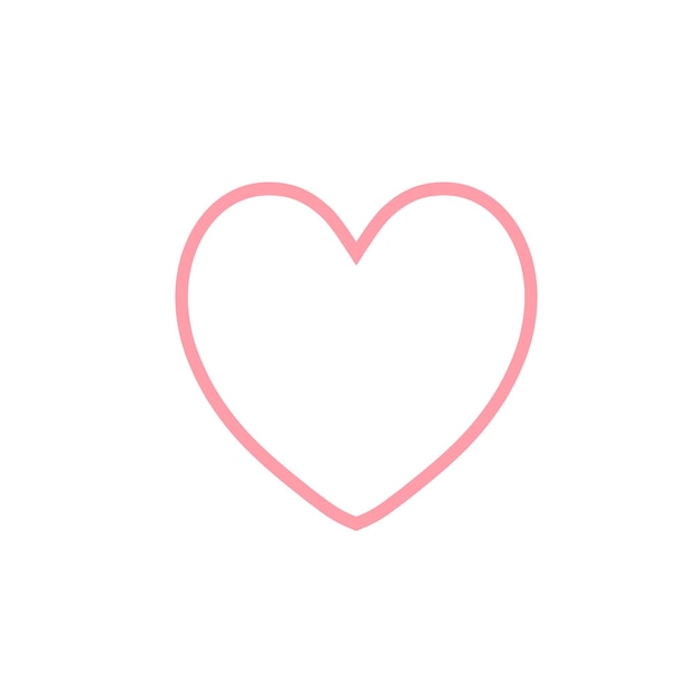 PSD pink heart outline