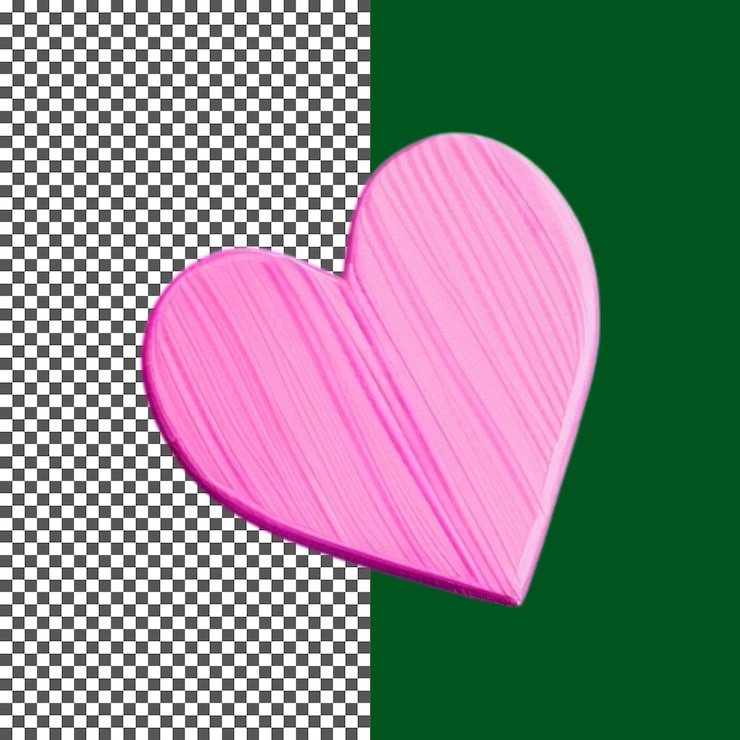 PSD a pink heart vibrant red heart graphic for lovethemed creations on transparent background png ps