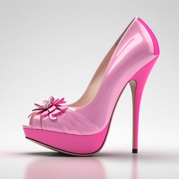 PSD pink heel psd on a white background