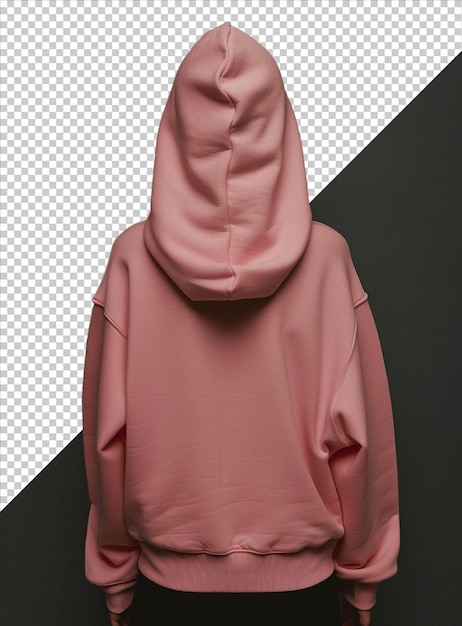 PSD Розовая куртка с капюшоном на прозрачном фоне