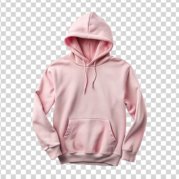 PSD hoodie rosa isolato su sfondo trasparente