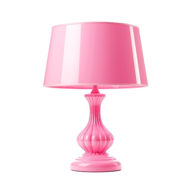 Pink lamp on isolated background