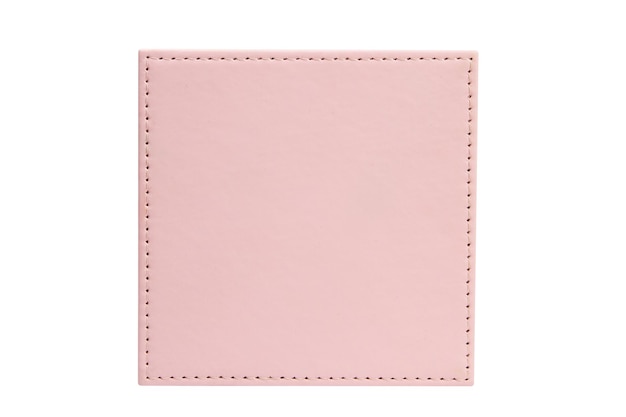 PSD pink leather frame on a blank background