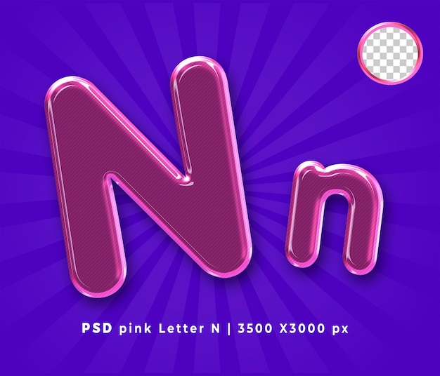 PSD lettere rosa n