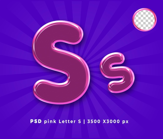 Pink letters s