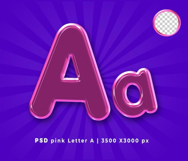 PSD lettere rosa a