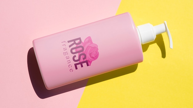 PSD pink liquid soap bottle mock-up