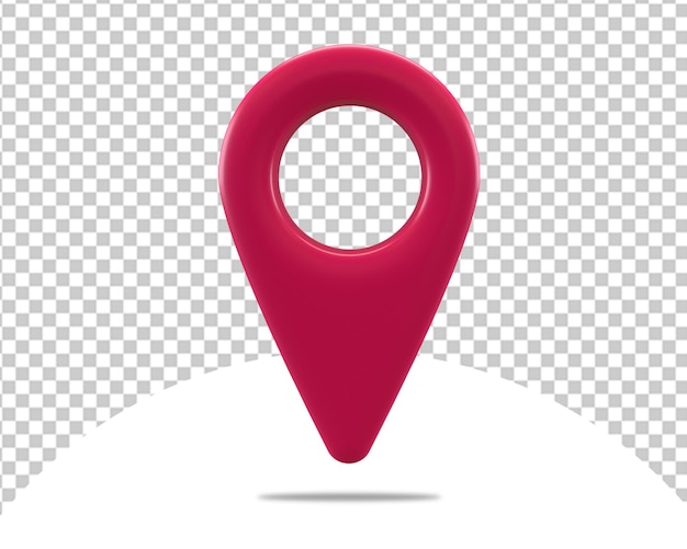 Mappa della posizione rosa 3d pin gps